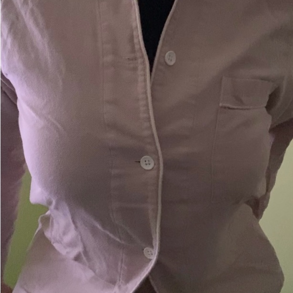 Button up cotton PJ top - Muji - Pink